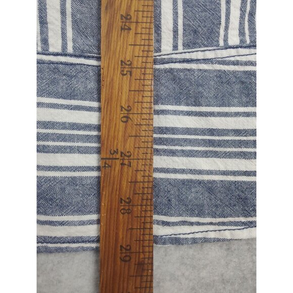 Peyton & Parker Blues Striped Button A Line Skirt Size 16 - Picture 5 of 6